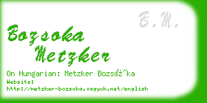 bozsoka metzker business card